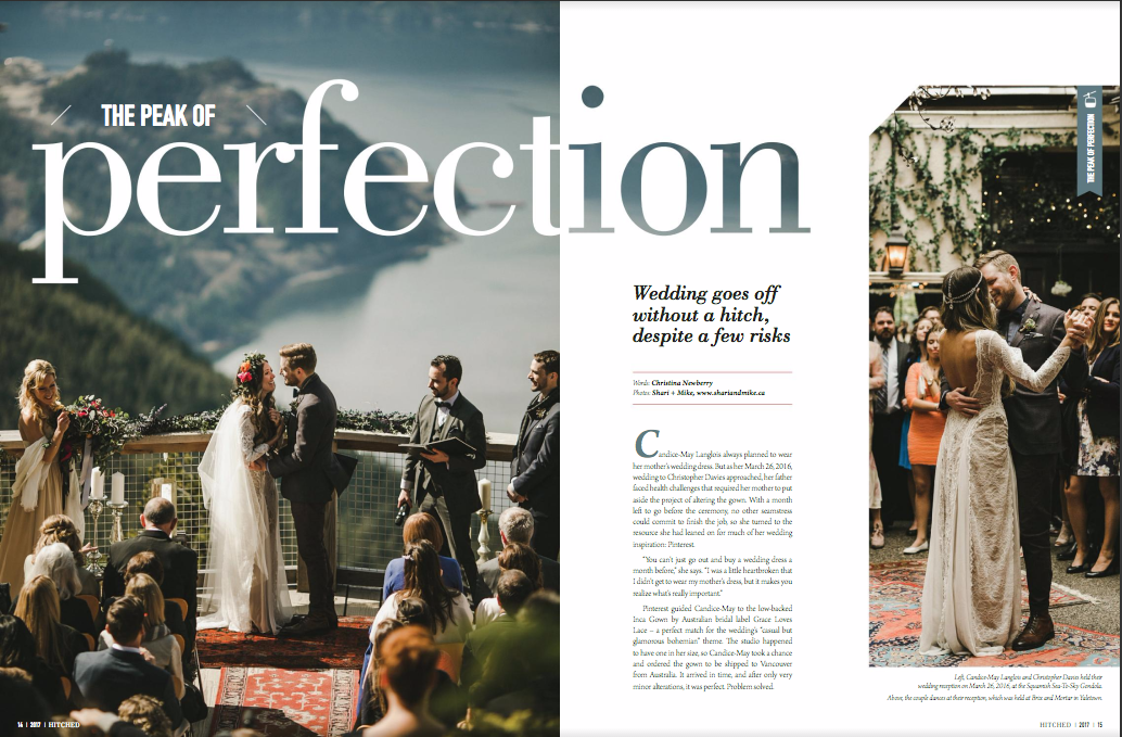 wedding story by Vancouver writer Christina Newberry